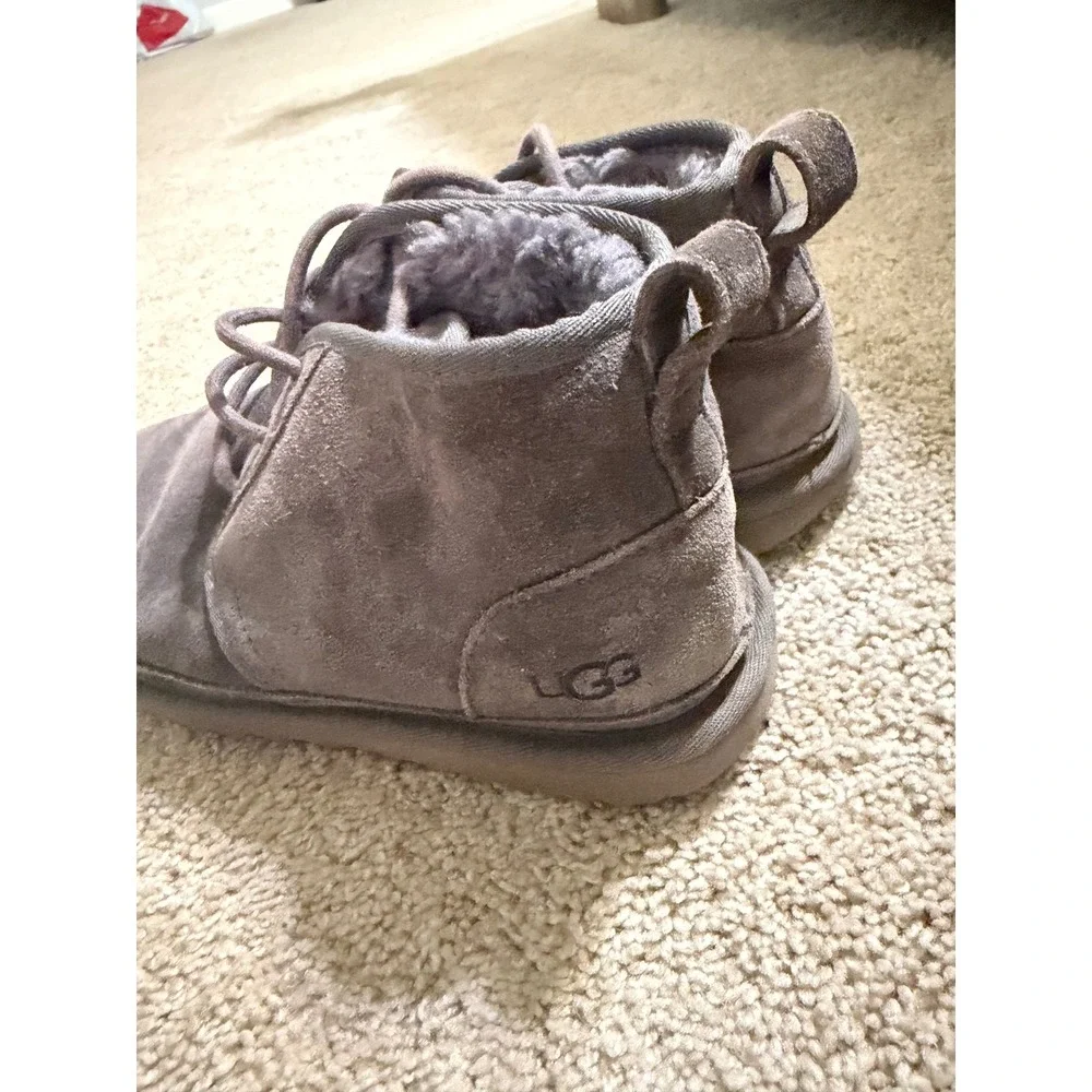 UGG Neumel Grey Suede Lace Up Chukka Boots 1094269 Mens 7 Womens 9
